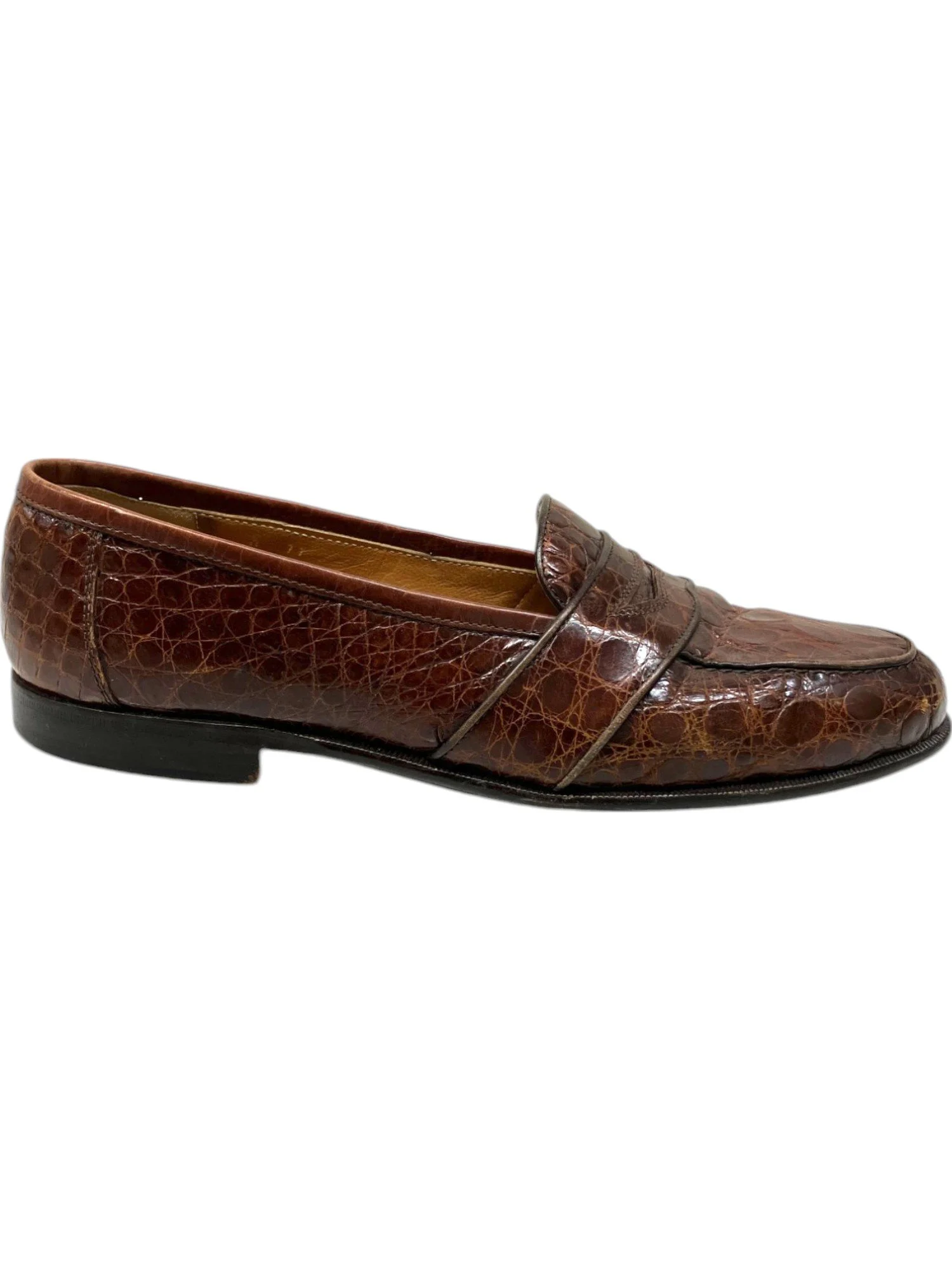 Polo Ralph Lauren Alligator Crocodile Penny Loafers, Mens